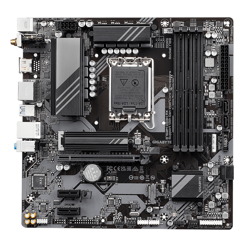 Bekijk afbeelding 3 van Gigabyte 1700 B760M DS3H AX - DDR5/2xM.2/DP/HDMI